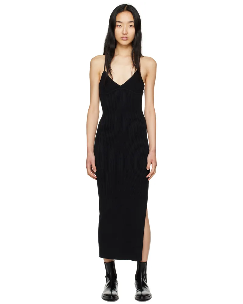 Anna Quan Black Gracie Midi Dress Raven