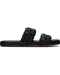 Bottega Veneta Black Foulard Mules Black