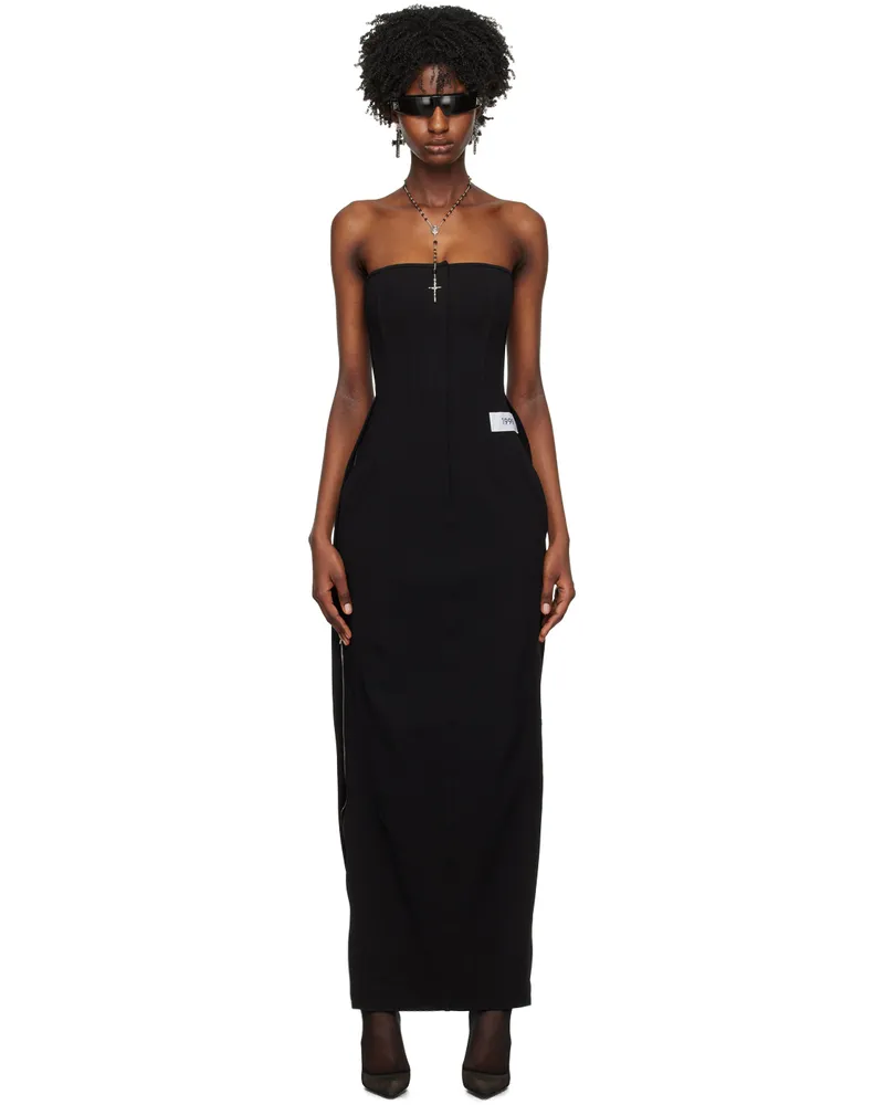 Dolce & Gabbana Black Kim Kardashian Edition Zip Vent Maxi Dress N0000