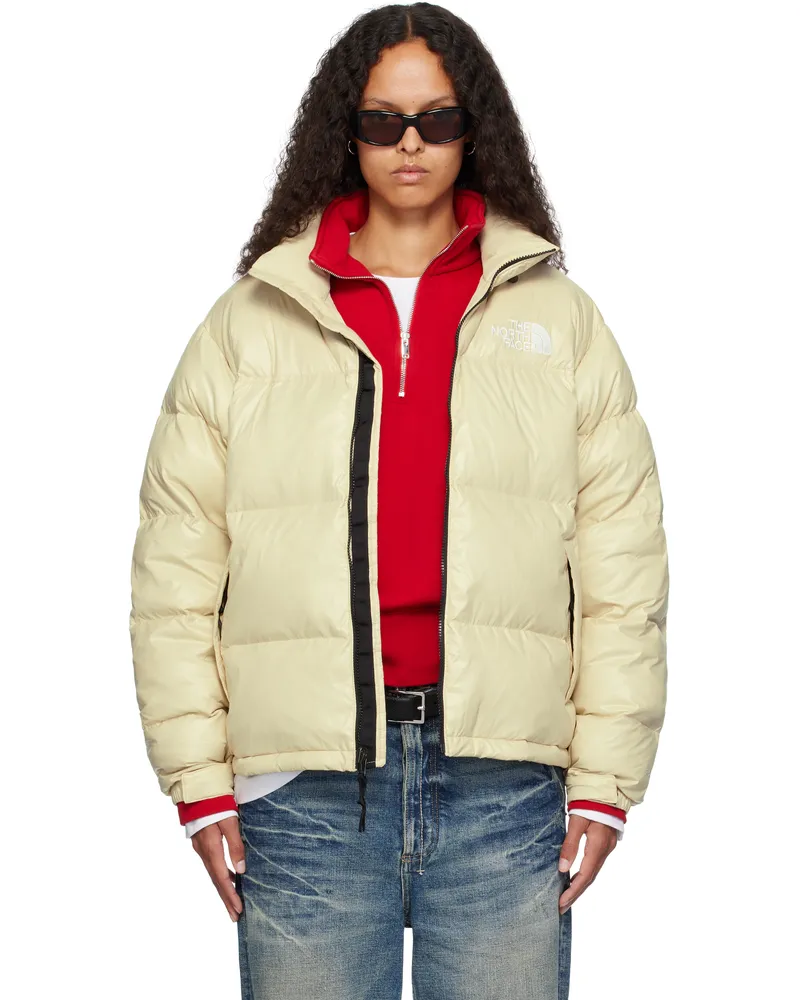 The North Face SSENSE Exclusive Beige 1996 Retro Shine Nuptse Down Jacket 38g