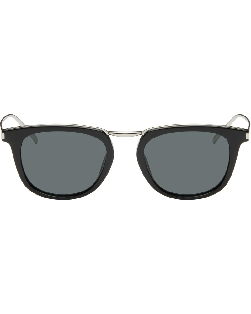 Saint Laurent Black SL 753 Sunglasses Black-silver-black