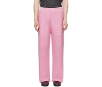 SSENSE Exclusive Pink Tick Trousers