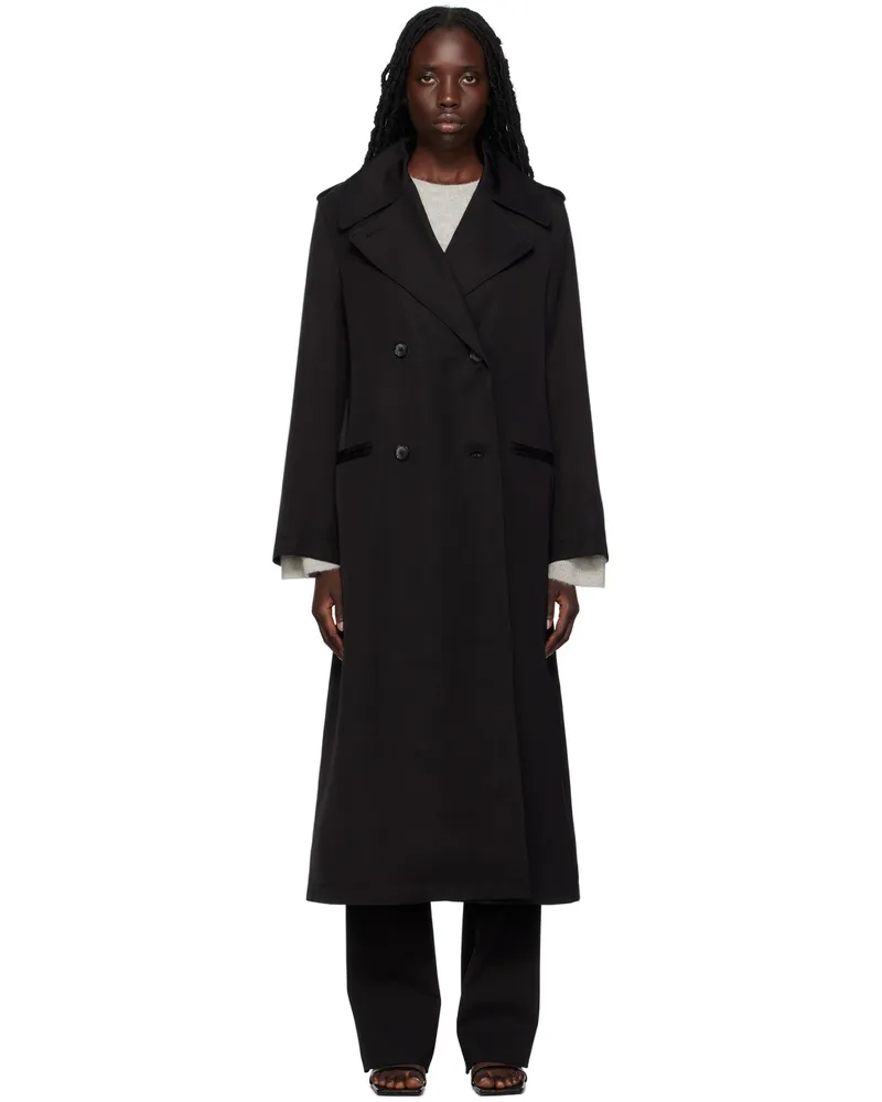 Totême Black Fluid Trench Coat 200