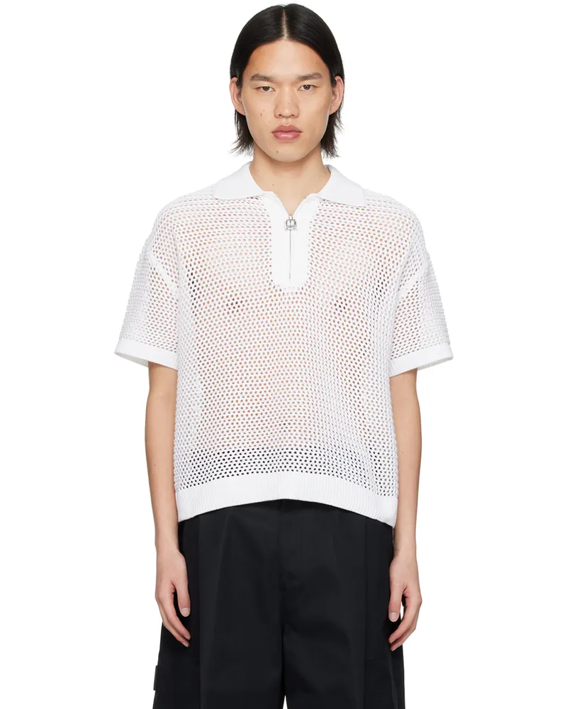 Wooyoungmi White Zip Placket Polo 531w