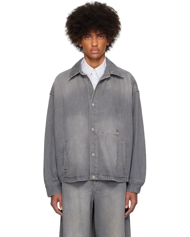 Wooyoungmi Gray Pocket Detail Denim Shirt 991g