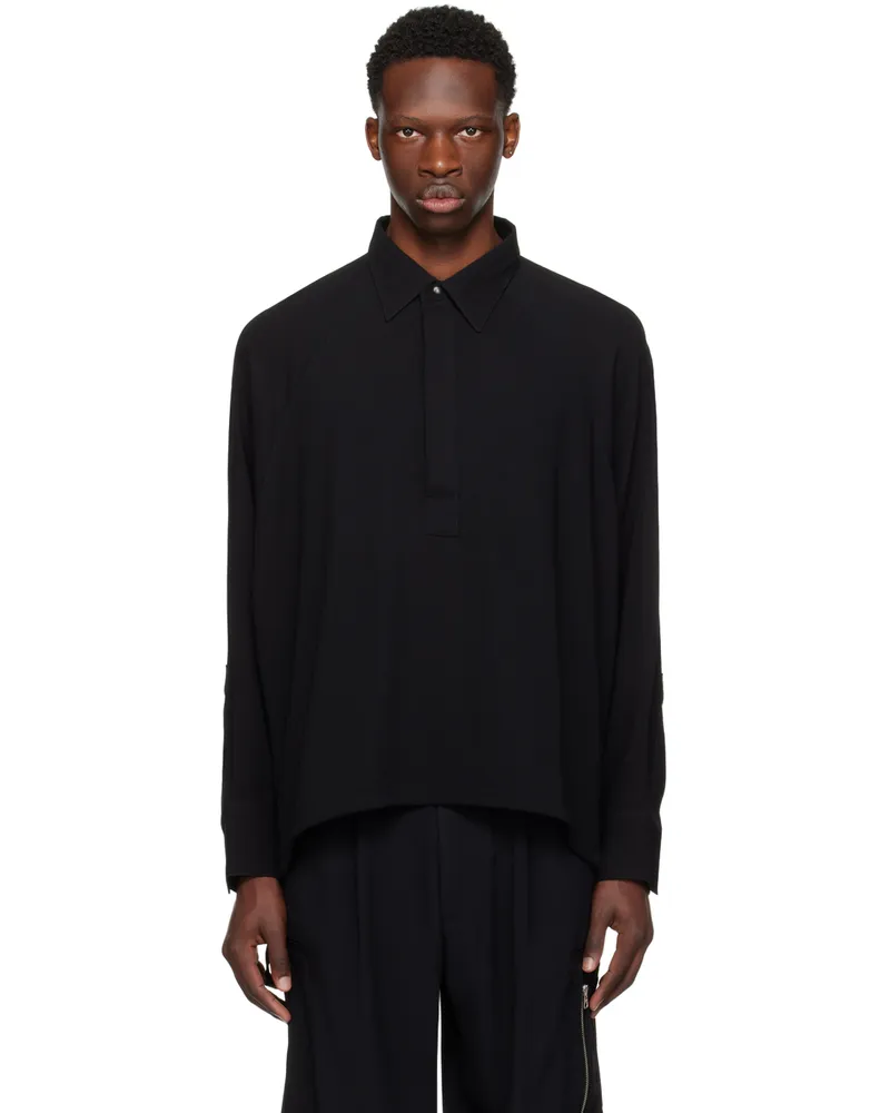 AMI Paris Black Ami de Cœur Polo Black