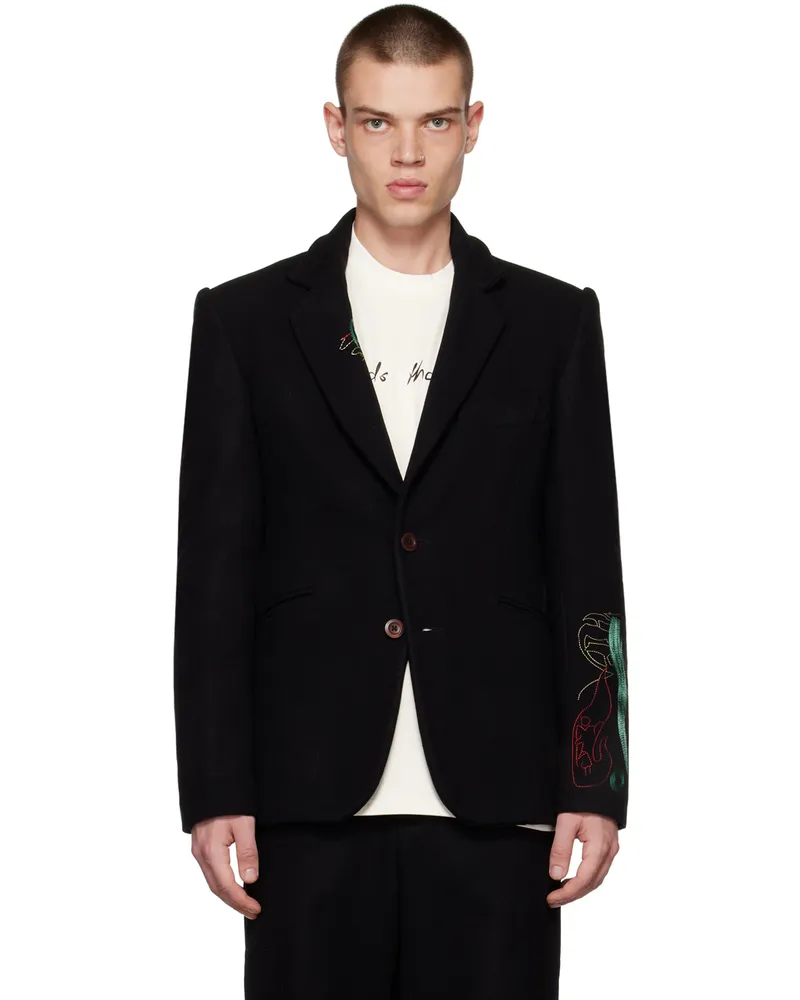 Bethany Williams Black Sanpa Tree Blazer Black
