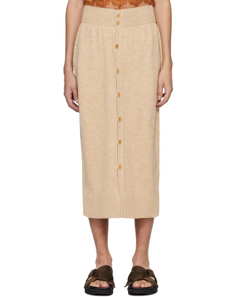 Dries van Noten Beige Buttoned Skirt 102