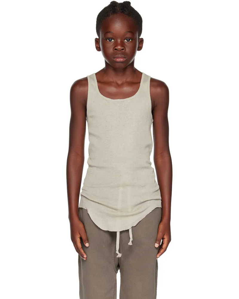 Rick Owens Kids Gray Basic Rib Tank Top 08