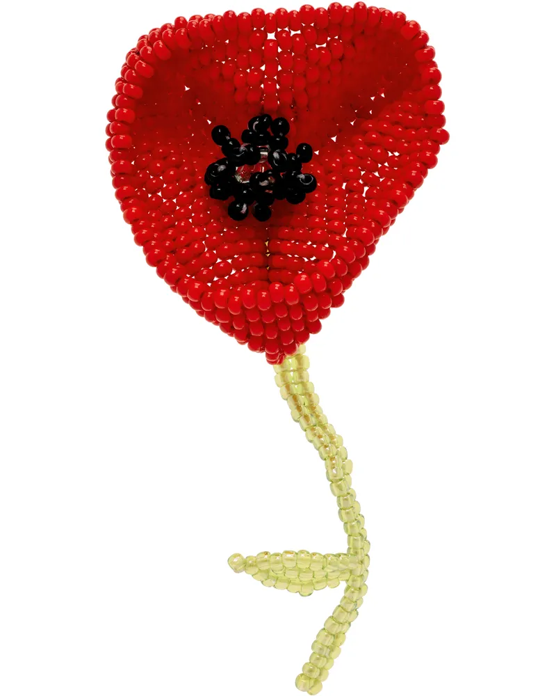 PURA UTZ SSENSE Exclusive Big Poppy Ear Stick Single Earring Red