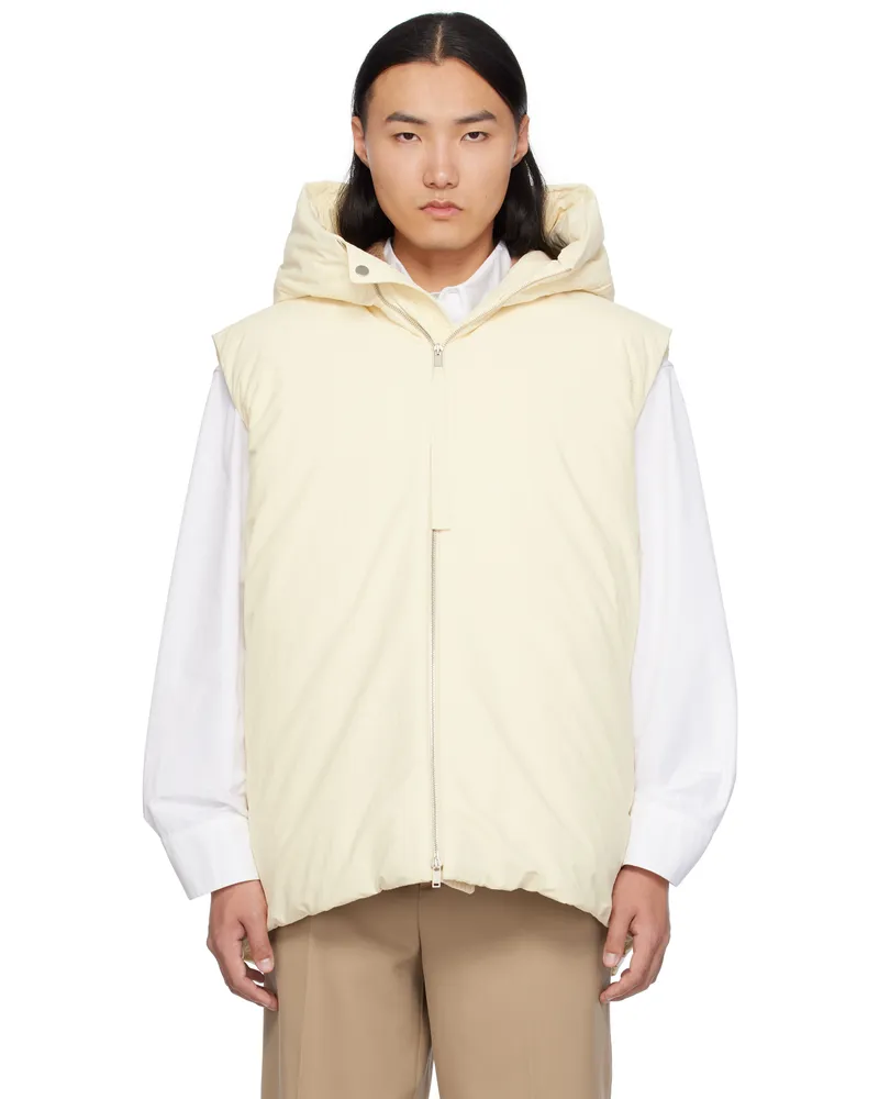 Jil Sander Beige Medium Fill Down Vest 279
