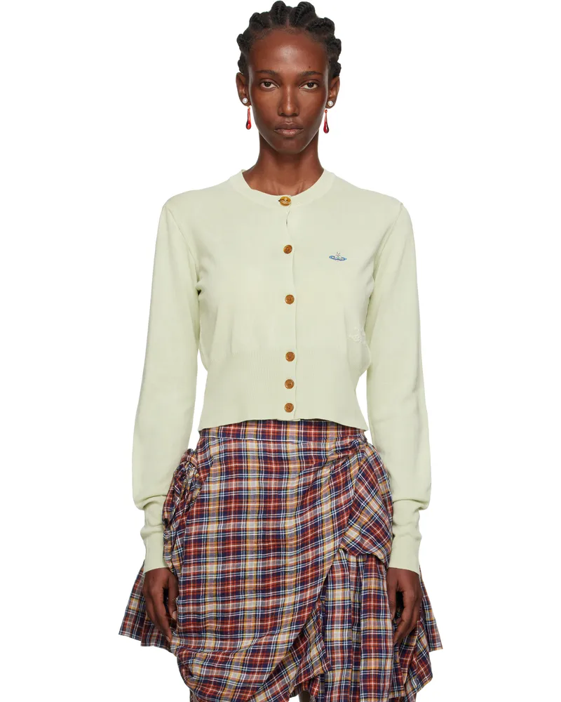 Vivienne Westwood Green Bea Cropped Cardigan M403