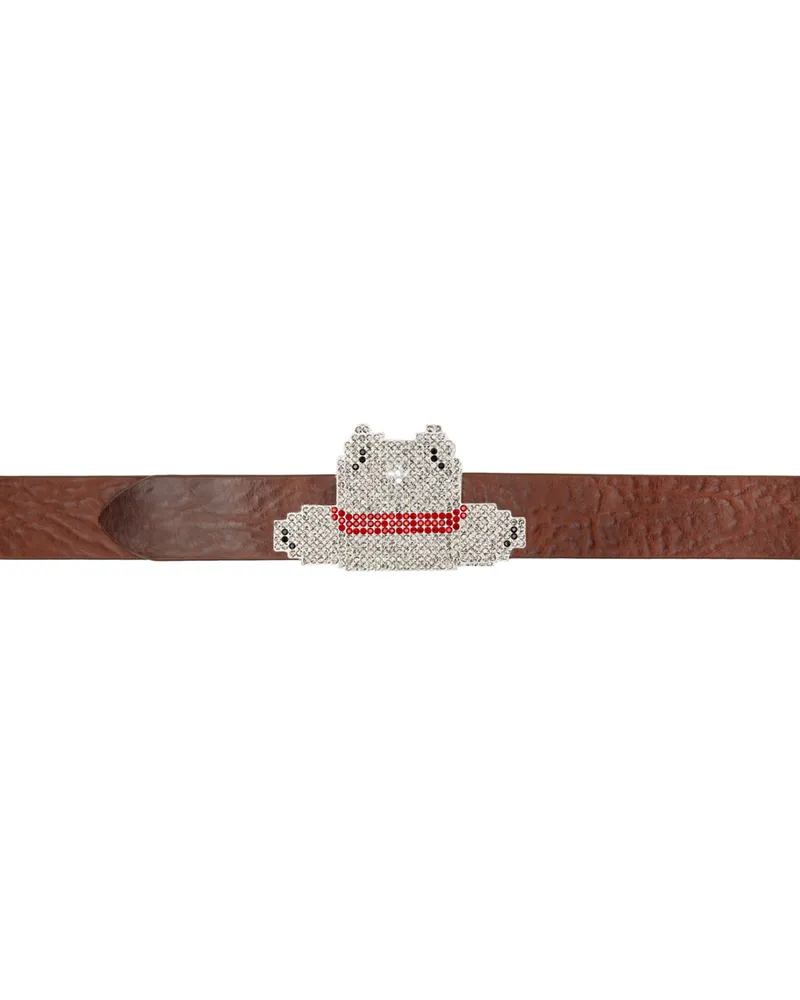 Maison Margiela Brown Crystal-Cut Belt 994
