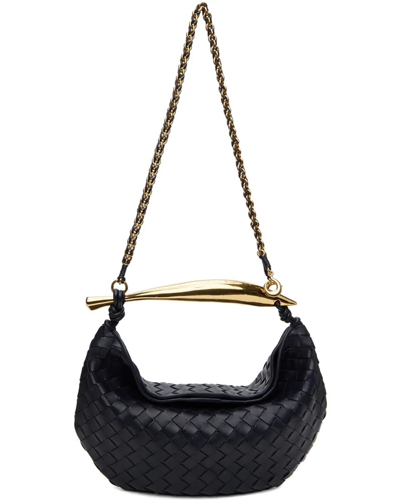 Bottega Veneta Navy Sardine With Chain Bag 8847