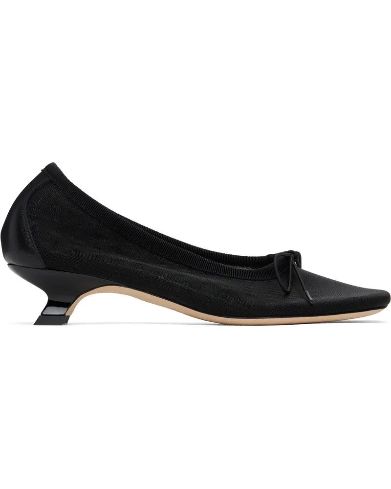 Simone Rocha Black Mesh Ballerina Heels Black