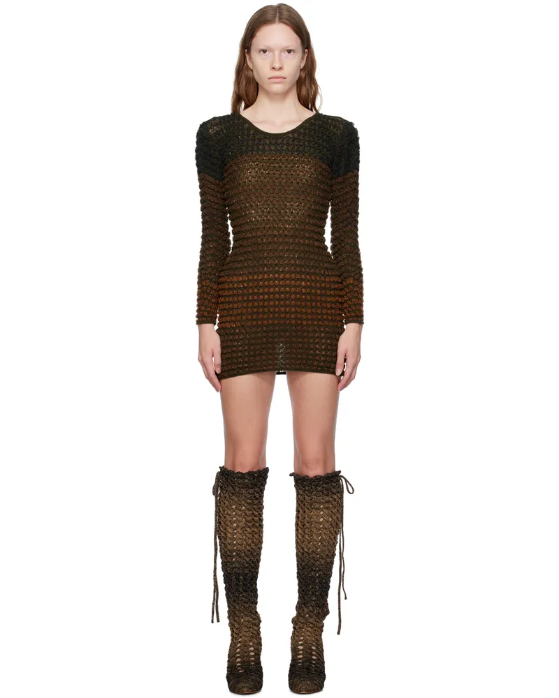 Isa Boulder SSENSE Exclusive Brown Minidress Tangerine