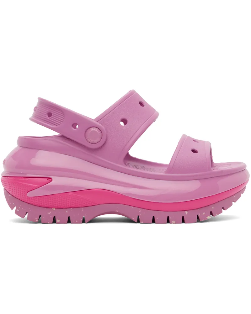 Crocs Pink Mega Crush Sandals Bubble