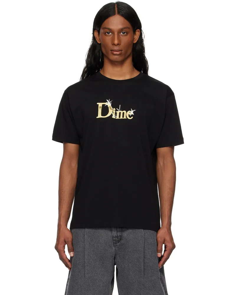 Dime Black Classic Shiny T-shirt Black