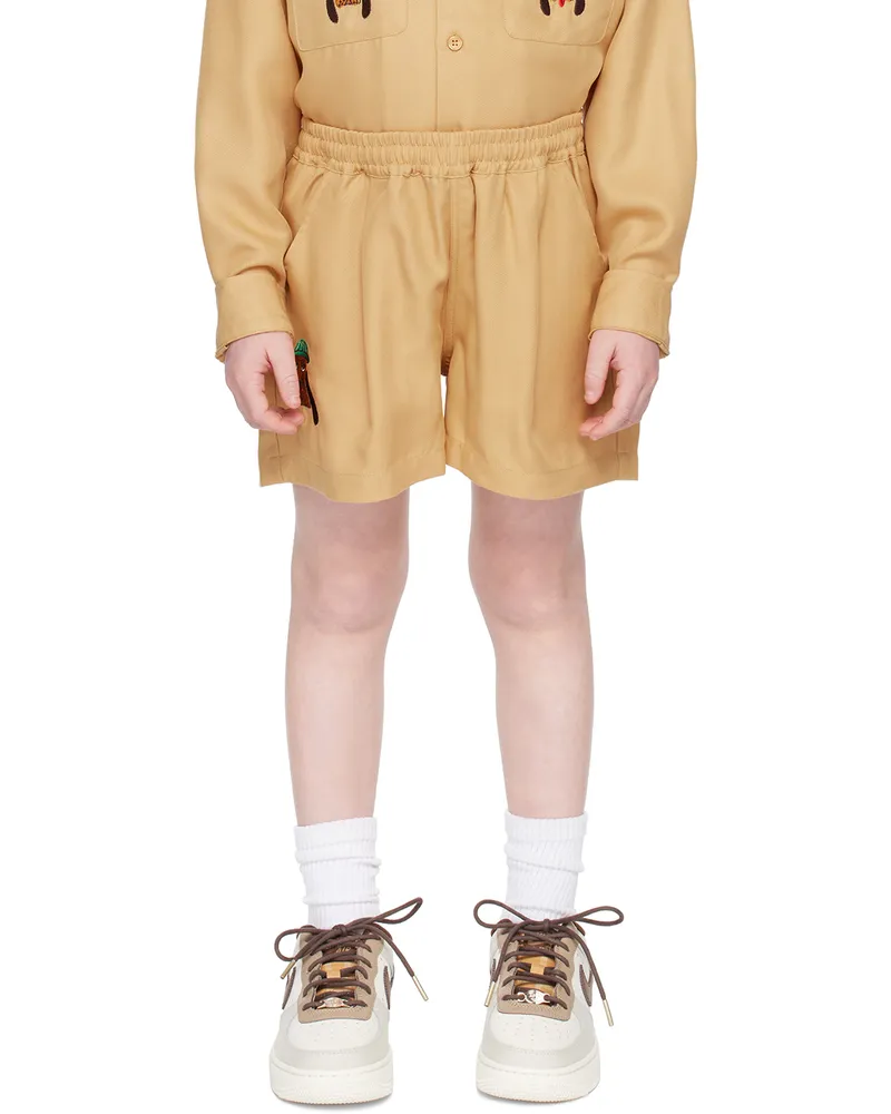 Mini Rodini Kids Beige Bloodhound Shorts Beige