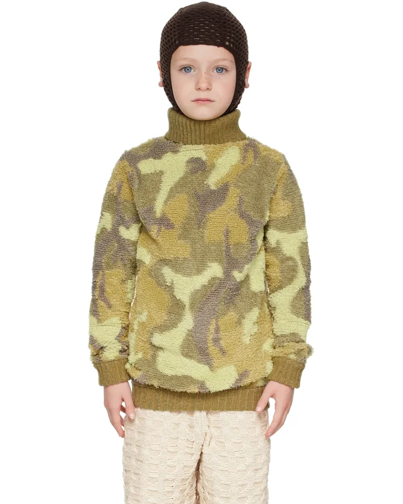 Isa Boulder SSENSE Exclusive Kids Green Turtleneck Oyster