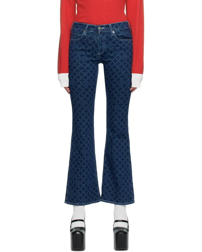 Charles Jeffrey Loverboy Indigo Lady Jeans Etched