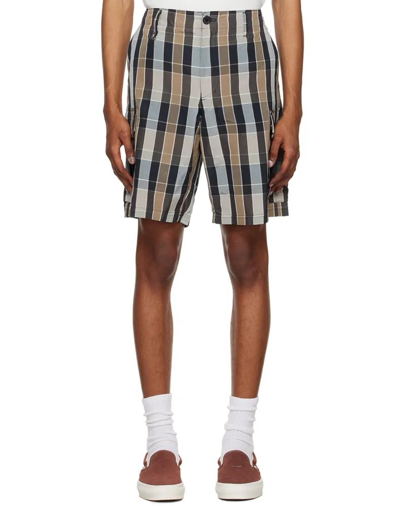 Pop Trading Company Brown Paul Smith Edition Combat Shorts Check
