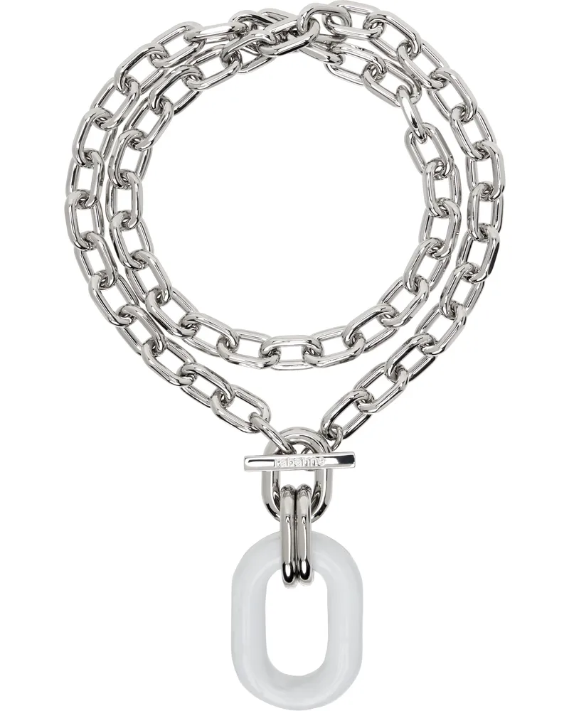 Paco Rabanne Silver Double XL Link Pendant Necklace M094