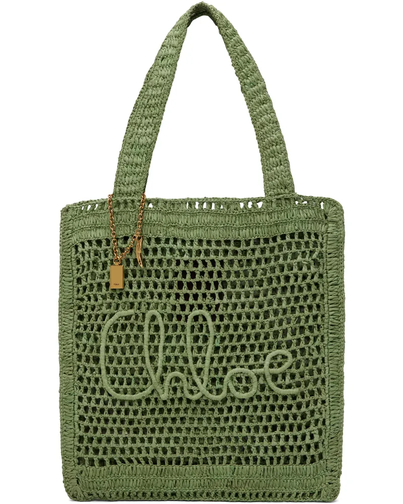 Chloé Green Summer Banana Tote 38m