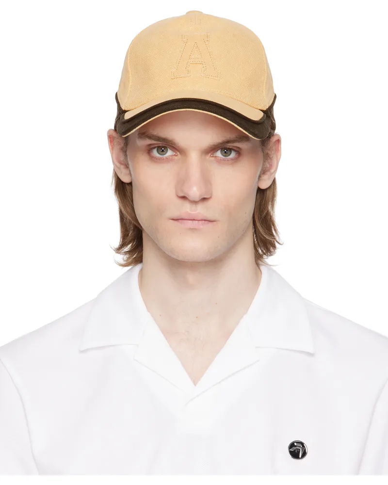 AMBUSH Beige & Black Canvas 'A' Patch Cap Beige