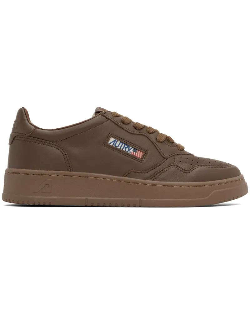 AUTRY Brown Medalist Low Sneakers Solidgoat