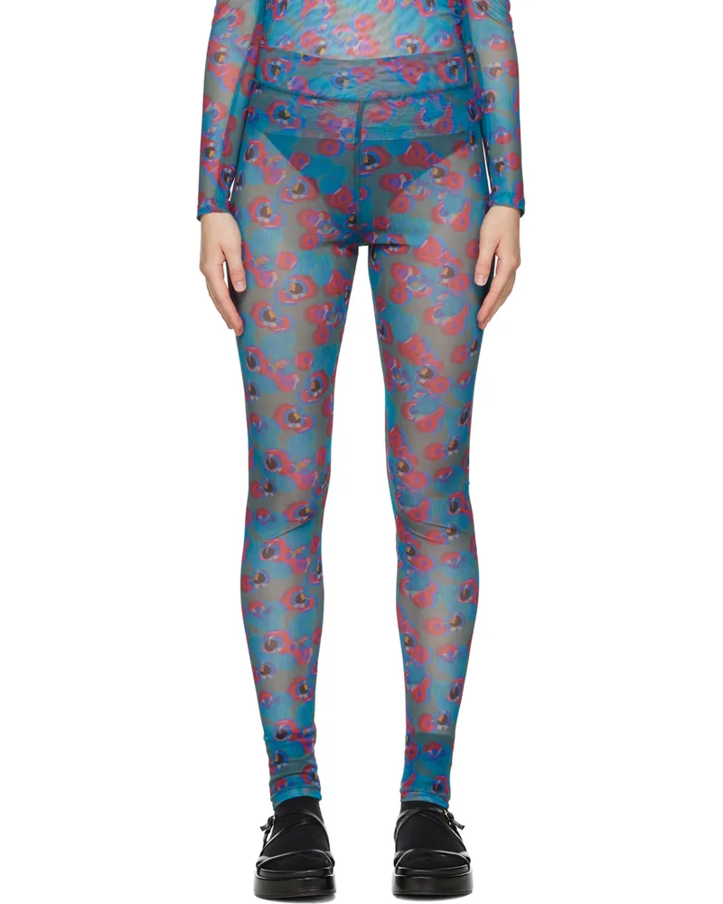 Henrik Vibskov Blue Polka Dot Leggings Dots