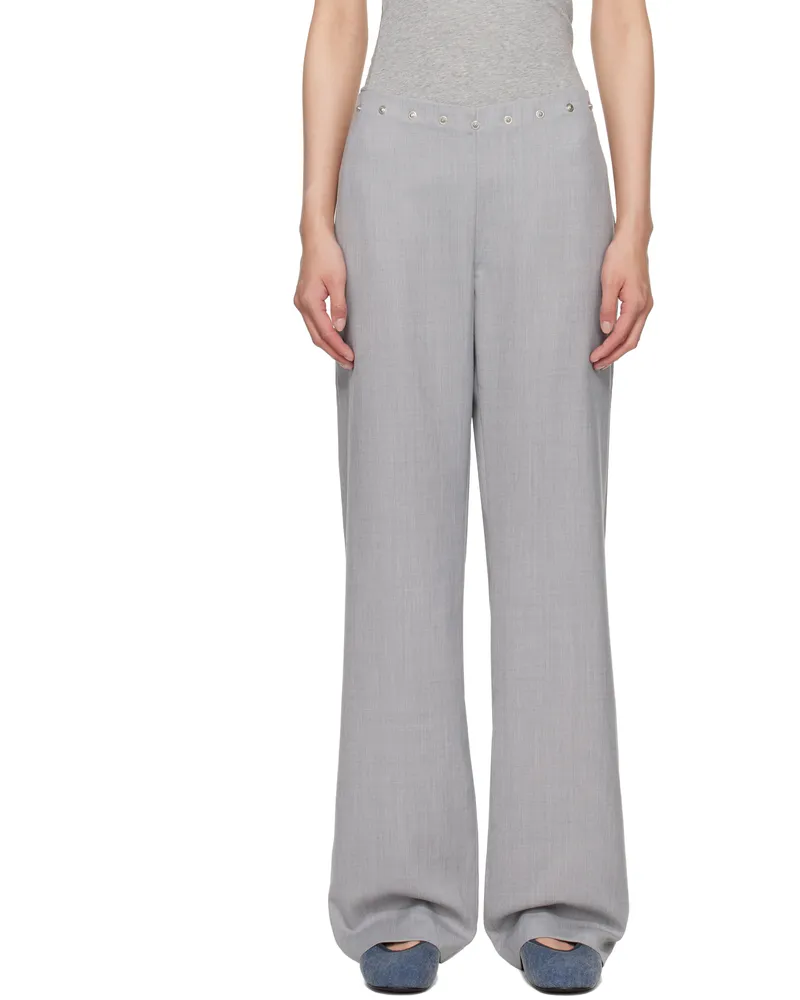 Paloma Wool Gray Dain Snaps Trousers 201