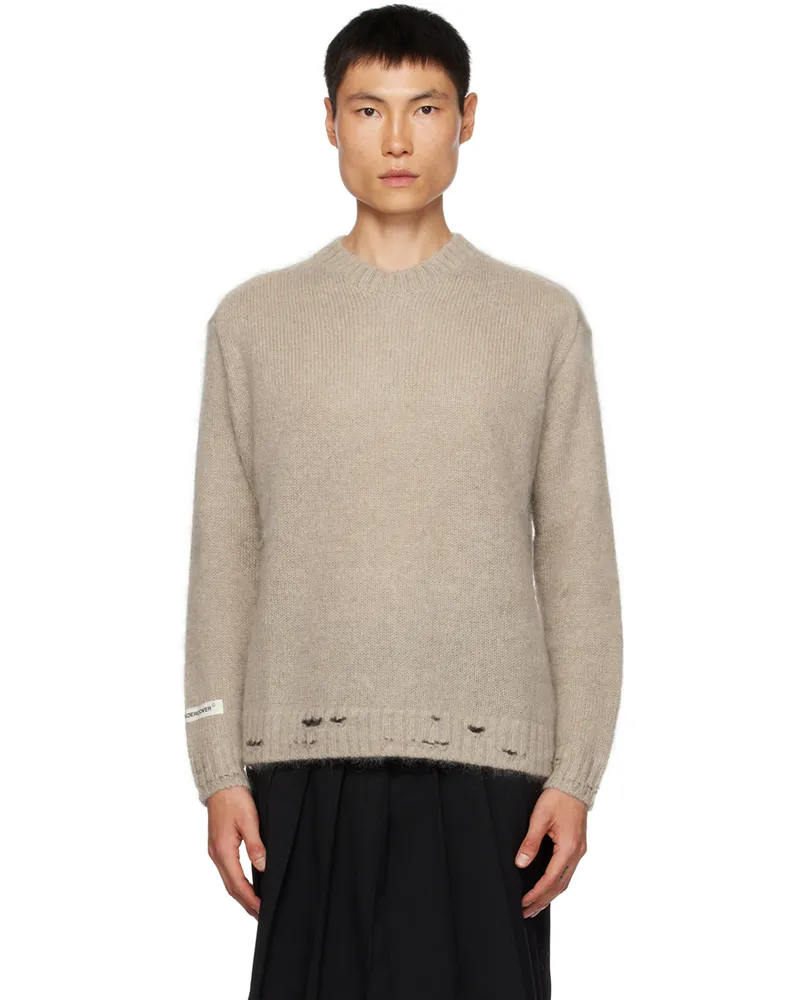 Undercover Gray Ripped Sweater Gray