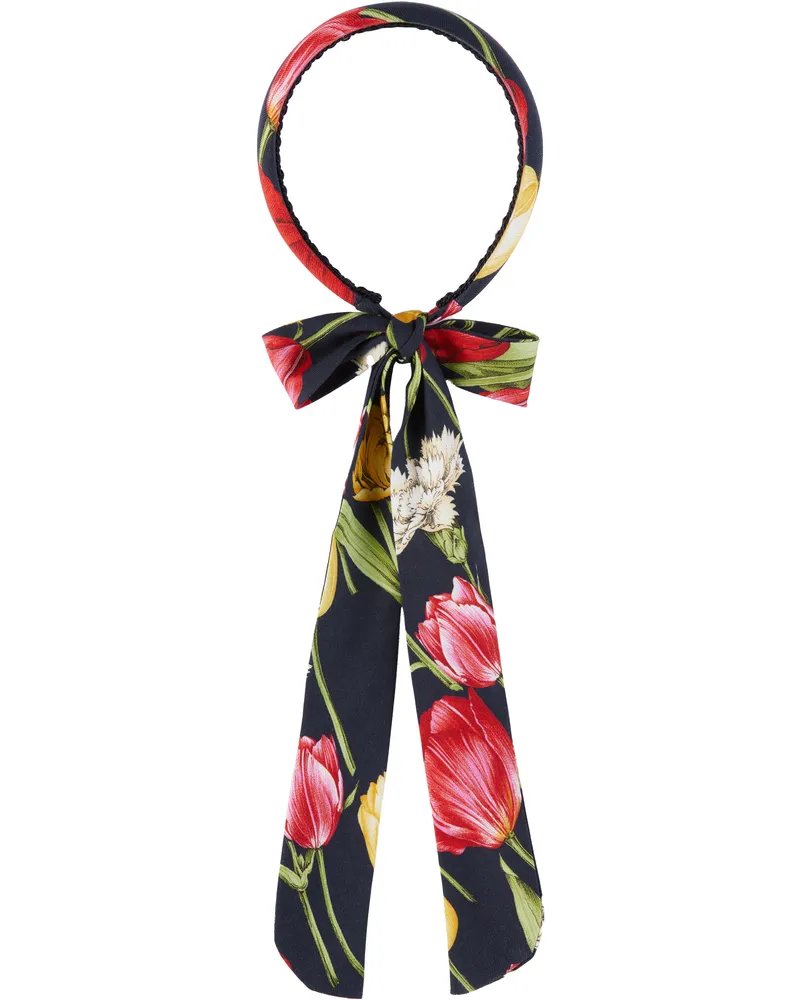Dolce & Gabbana Kids Navy Tulips Printed Headband Hb5dr