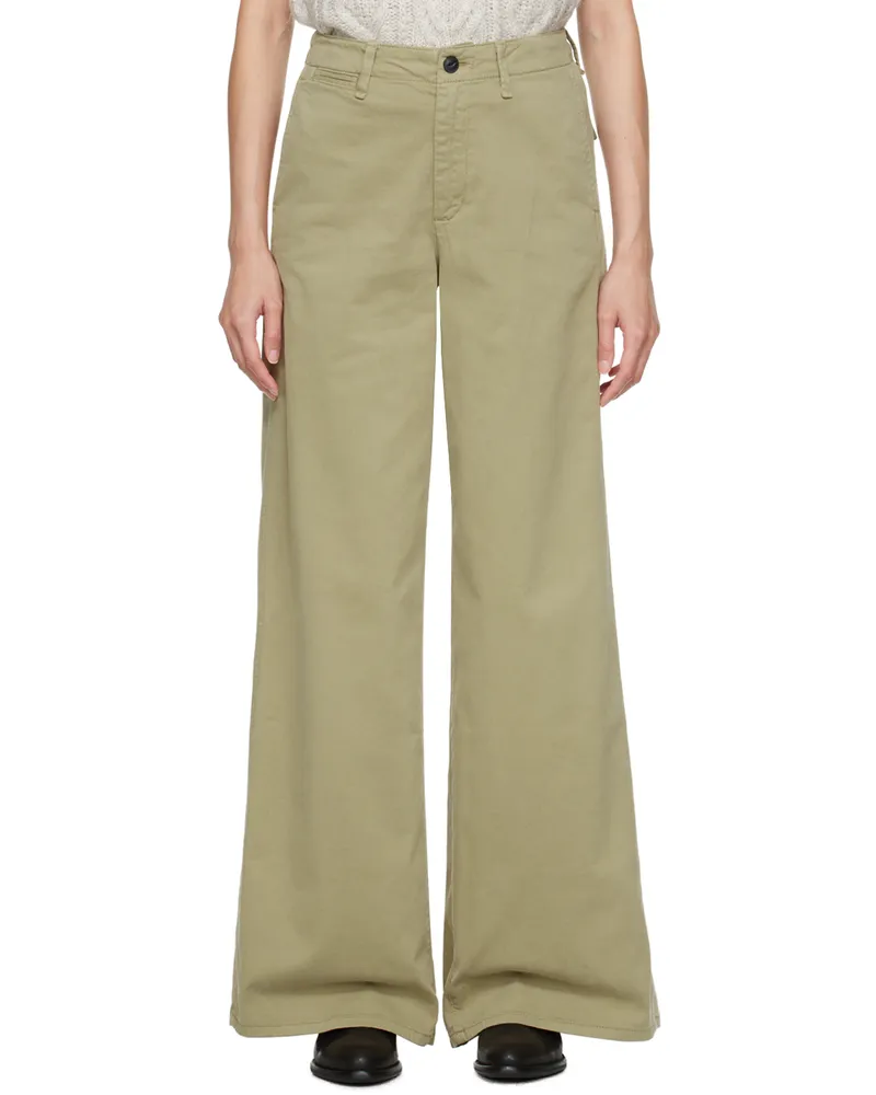 Rag & Bone Kahki Sofie Trousers Khaki