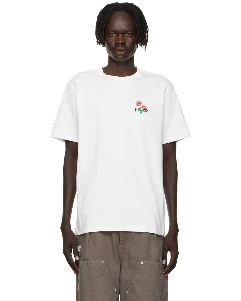 Kenzo Off-White Kenzo Paris 'KENZO Archive Bouquet' Embroidered T-shirt Off