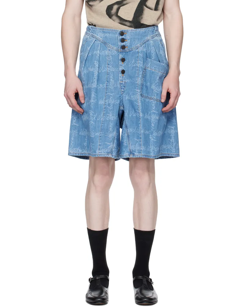 Vivienne Westwood Blue Romario Bermuda Shorts Ss25-k306