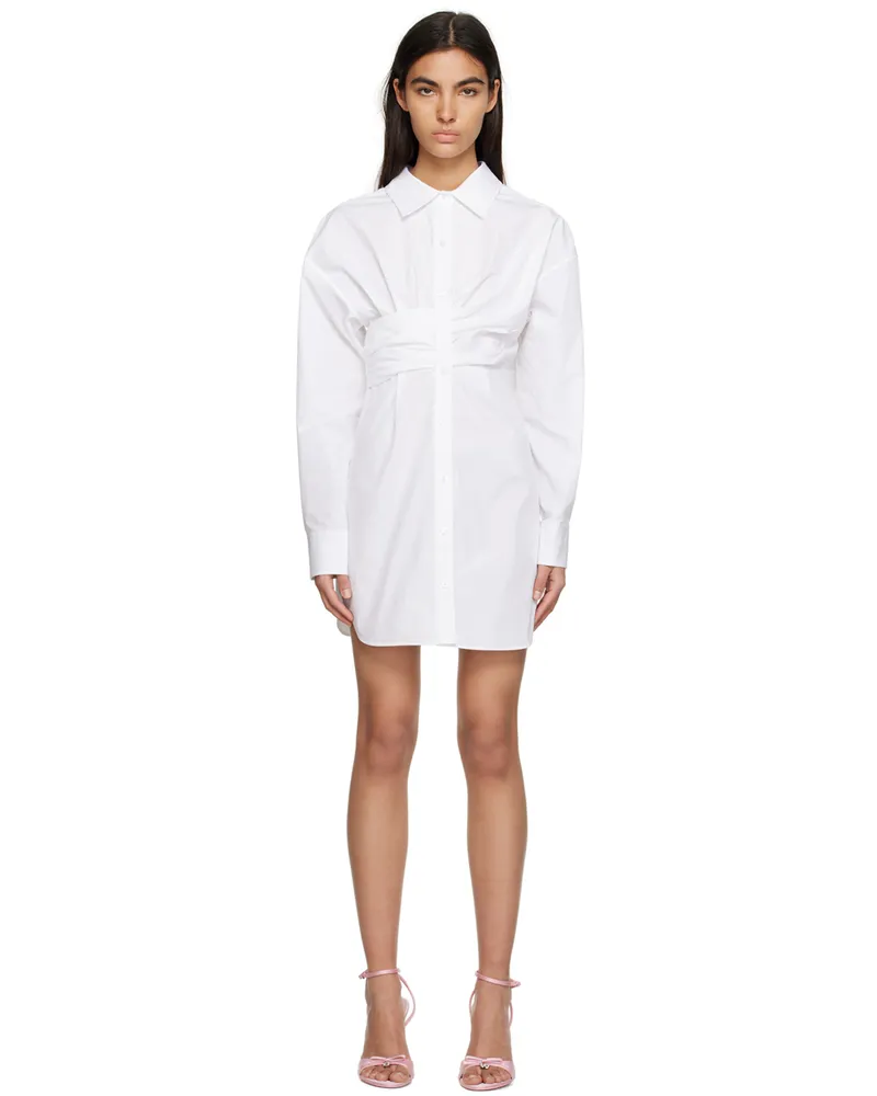Alexander Wang White Button-Up Minidress 111