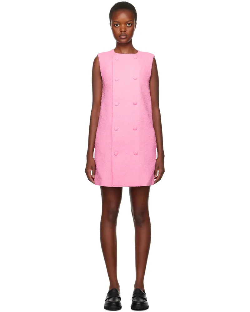 AMI Paris Pink Double-Breasted Minidress 661