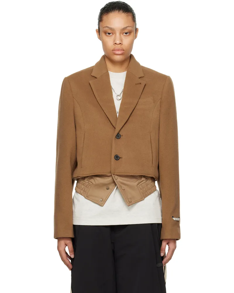 Adererror Brown Paneled Blazer Brown