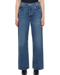 AGOLDE Navy Low Slung Baggy Jeans Imge