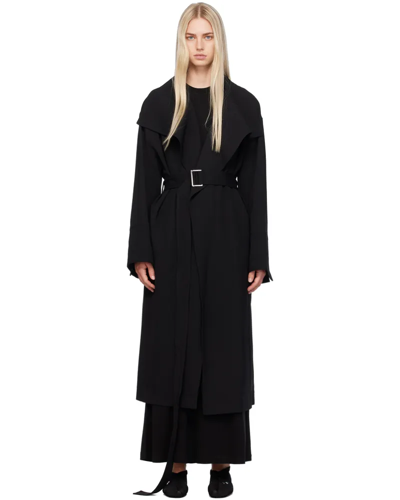 Totême Black Signature Coat 001