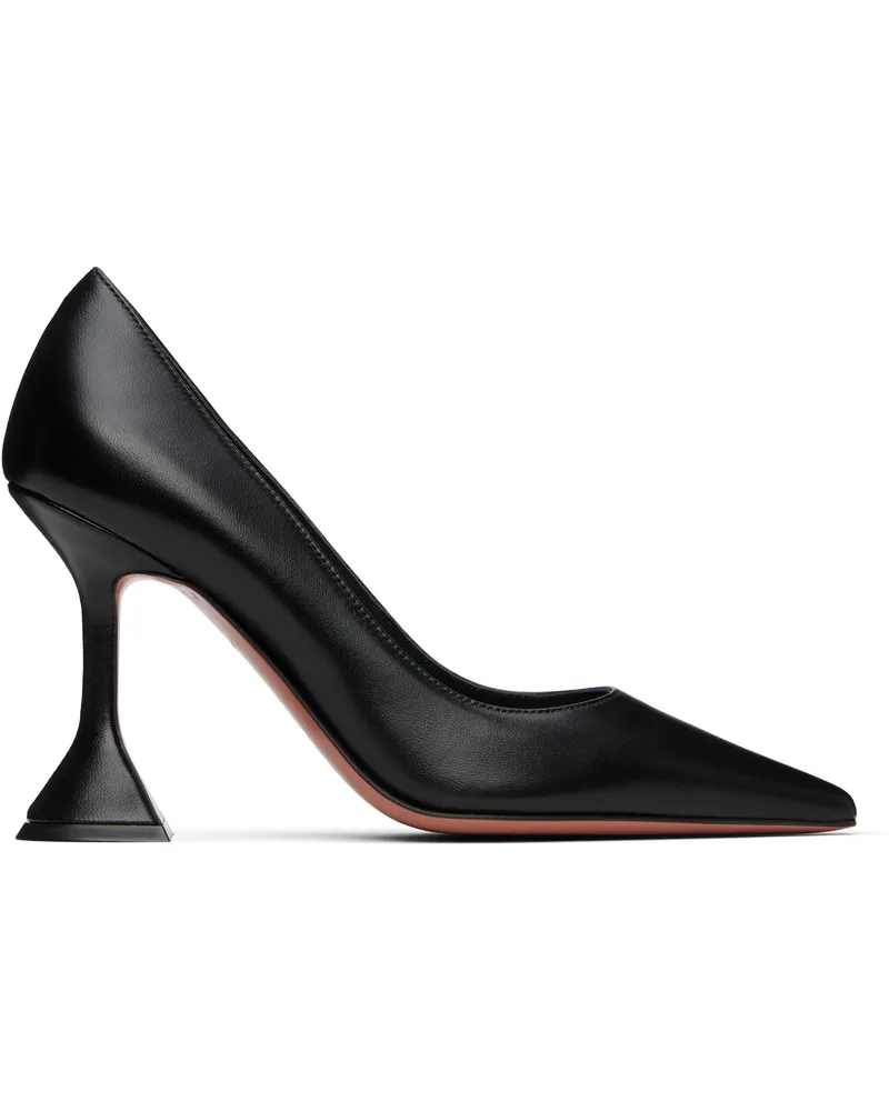 Amina Muaddi Black Ami Pump Heels Black