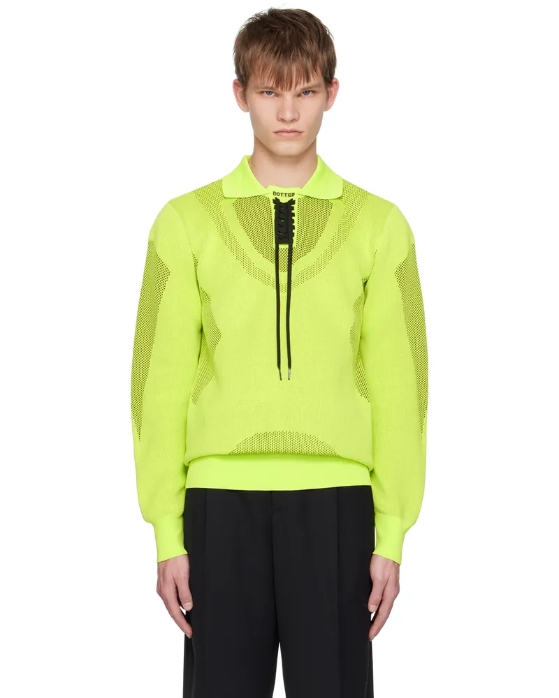BOTTER Green Lace-Up Polo K004