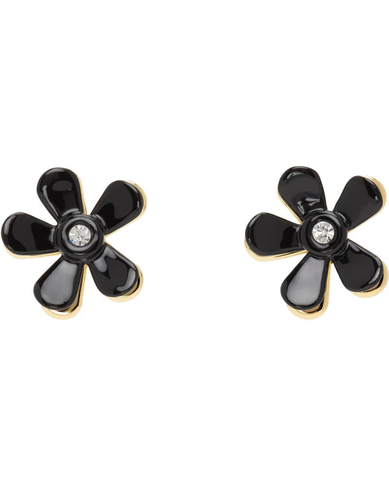 Marni Black & Gold Flower Pop Earrings 00n99