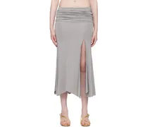 Gray Gilda Midi Skirt