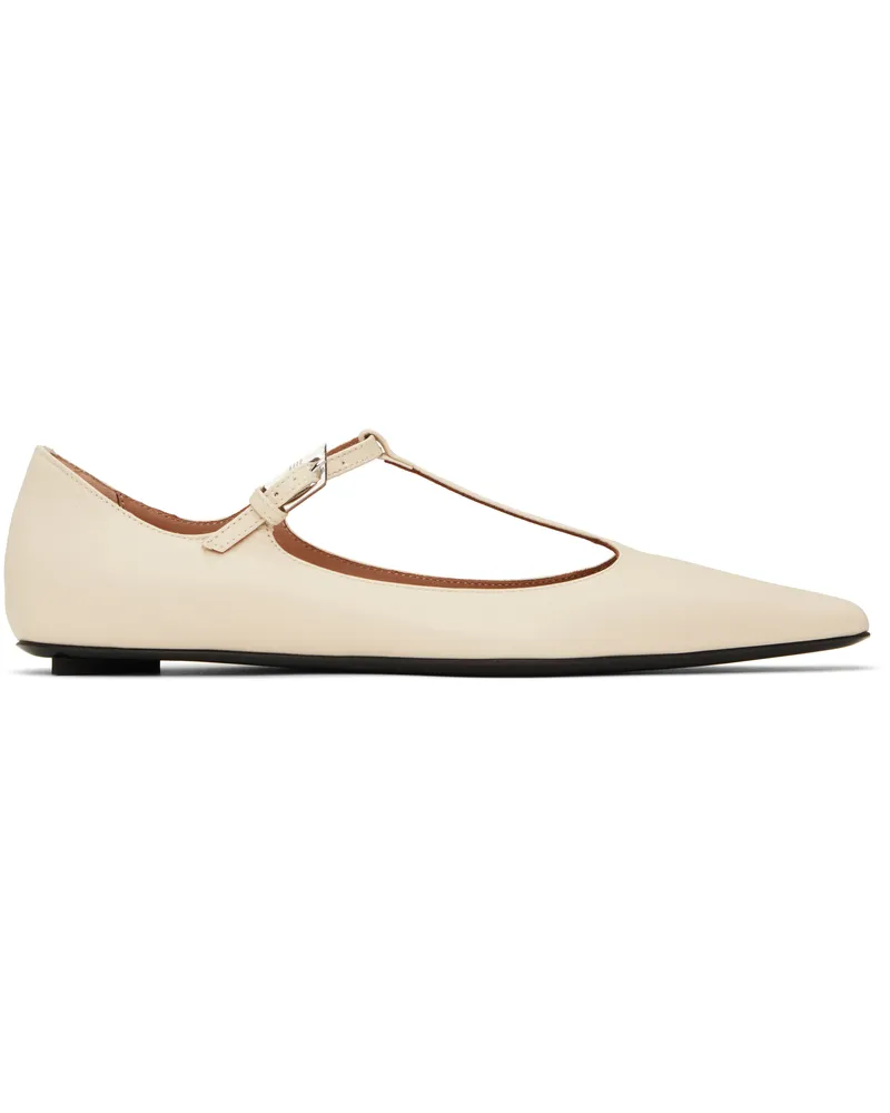 ATTICO Off-White Juno Ballerina Flats 507