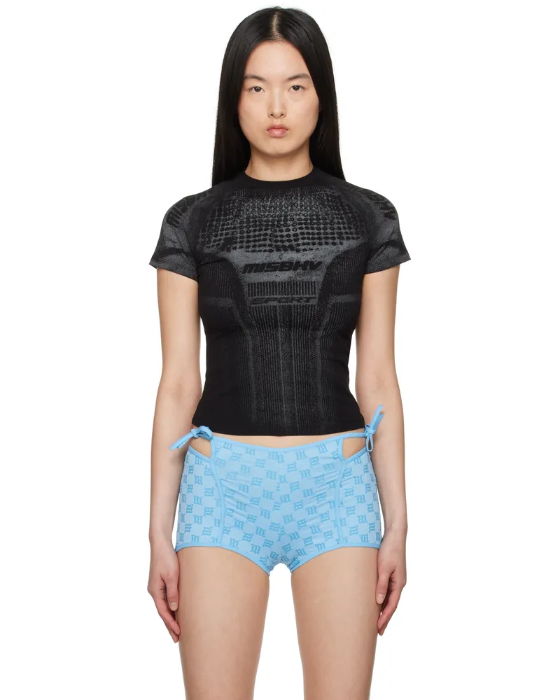 MISBHV Black Activewear Printed Jersey T-Shirt Black