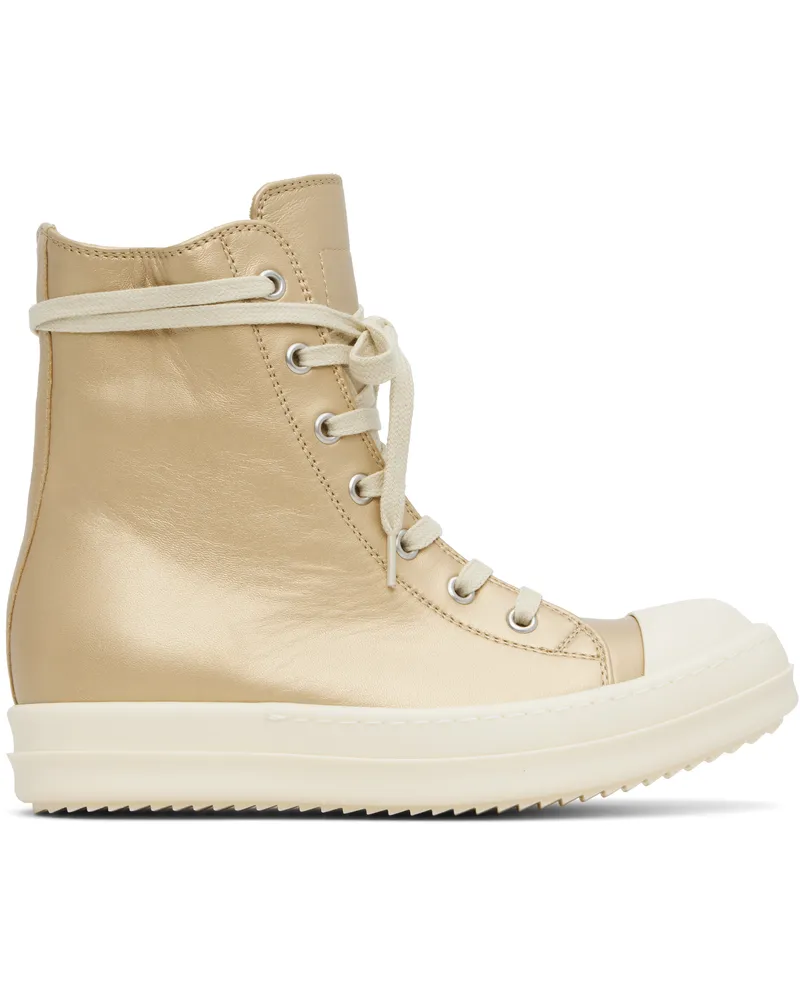 Rick Owens Gold Hollywood Sneakers 0211