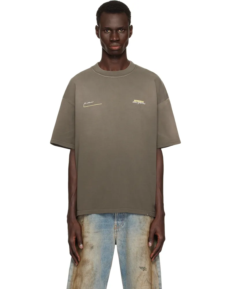 REPRESENT Gray 'Patron Of The Club' T-shirt Washed